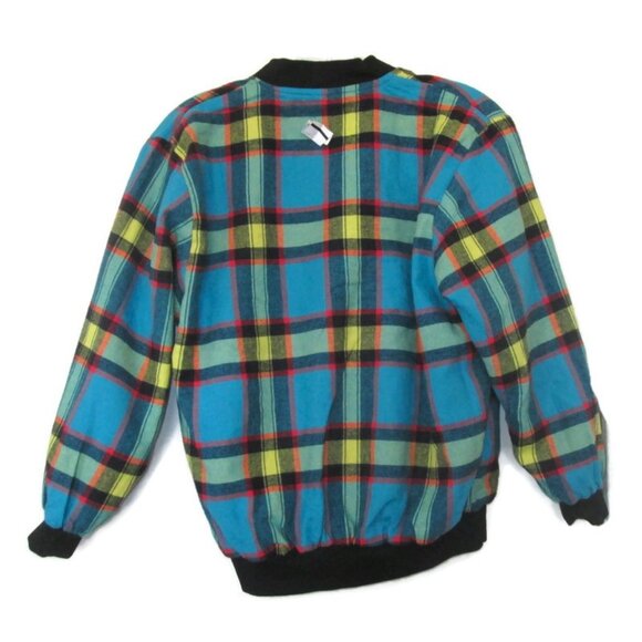 1990s vintage boys reversible red black blue plaid jacket size xxxl extra large - Picture 3 of 6